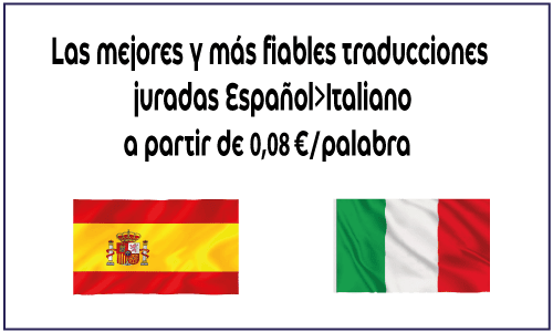 precio traducciones juradas español italiano
